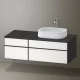 Duravit Zencha jobbos alsószekrény 130, fiókrendező nélkül, fehér üveg/matt grafit ZE4827064800000