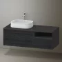 Duravit Zencha balos alsószekrény 130, fiókrendező nélkül, fekete tölgy/matt grafit ZE4828016800000