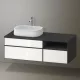 Duravit Zencha balos alsószekrény 130, fiókrendező nélkül, fehér üveg/matt grafit ZE4828064800000
