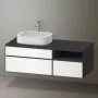 Duravit Zencha balos alsószekrény 130, fiókrendező nélkül, fehér üveg/matt grafit ZE4828064800000