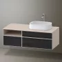 Duravit Zencha jobbos alsószekrény 130, fiókrendező nélkül, fekete tölgy/matt taupe ZE4829016830000