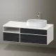 Duravit Zencha jobbos alsószekrény 130, fiókrendező nélkül, fekete tölgy/matt fehér ZE4829016840000