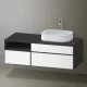 Duravit Zencha jobbos alsószekrény 130, fiókrendező nélkül, fehér üveg/matt grafit ZE4829064800000