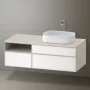 Duravit Zencha jobbos alsószekrény 130, fiókrendező nélkül, fehér üveg/matt taupe ZE4829064830000