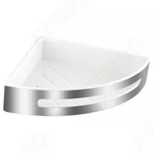  Ferro Emotion sarok zuhanypolc 246x246x55 mm, króm/fehér 65579.4