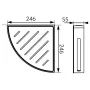 Ferro Emotion sarok zuhanypolc 246x246x55 mm, króm/fehér 65579.4