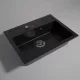 Ferro Mezzo II 1-medencés gránit mosogató lefolyó távműködtetővel 58/48, grafit shine DRGM1/48/58HA