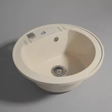   Ferro Mezzo II gránit mosogató lefolyó távműködtetővel 51 cm, homokszín DRGM1/51SA