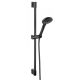 Ferro Horn 3 funkciós zuhanyszett,  72 cm zuhanytartó rúddal, fekete N370BL-B