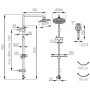 Ferro Rondo Lux zuhanyrendszer esőztető fejzuhannyal, króm NP23