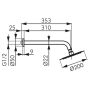 Ferro Slimline ívelt 20 cm fejzuhany zuhanykarral, fekete NPT11BL