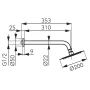 Ferro Slimline ívelt 20 cm fejzuhany zuhanykarral, króm NPT11