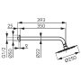 Ferro Slimline ívelt 25 cm fejzuhany zuhanykarral, fekete NPT13BL