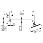 Ferro Slimline ívelt 25 cm fejzuhany zuhanykarral, króm NPT13