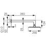 Ferro Slimline szögletes fejzuhany 25x25 cm, króm NPT14