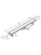 Ferro 700mm burkolható zuhanyfolyóka OLP1-70