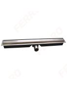 Ferro Super Slim Pro rozsdam. burkolható zuhanyfolyóka polírozott ráccsal 80 cm OLSP1-80
