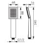 Ferro Sinus 1 funkciós kézizuhany, fekete S170BL-B