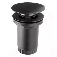   Ferro Rotondo Click-Clack leeresztőszelep túlfolyós mosdóhoz, fekete S285-BL-B