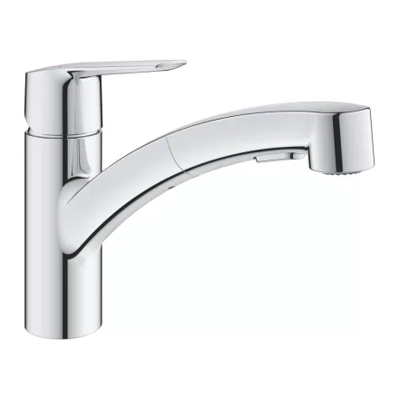 Grohe QuickFix Start ablak elé szerelhető konyhai csaptelep kihúzható zuhanyfejjel króm
