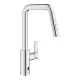 Grohe QuickFix Start elemes elektronikus konyhai mosogató keverőcsap kihúzható zuhanyfejjel króm