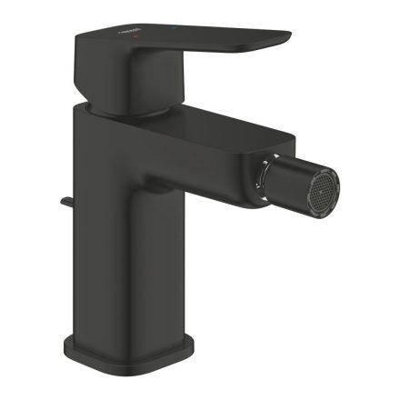 Grohe Cubeo Egykaros bidé mixer csaptelep S méret, húzórudas leeresztővel, matt fekete 1018102430