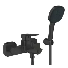   Grohe Cubeo Egykaros fürdőcsaptelep zuhanyszettel, matt fekete 1018142430