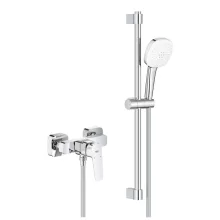   Grohe Cubeo falon kívüli zuhanycsaptelep Tempesta Cube 110 zuhanysín készlettel, króm 1018250000