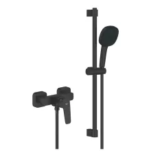   Grohe Cubeo falon kívüli zuhanycsaptelep Tempesta Cube 110 zuhanysín készlettel, matt fekete 1018252430