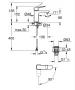 Grohe Dice S hidegindítású mosdócsaptelep click-clack leeresztővel, matt fekete 1018612430