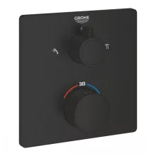   Grohe Grohtherm Termosztátos zuhanykeverő 2 kimenethez, matt fekete 1022092430