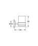 Grohe Essentials Kristálypohár, fém fali tartókonzollal, matt fekete 1022562430