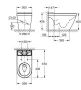 Grohe Euro Ceramic perem nélküli álló WC csésze örvényes öblítéssel, monoblokkos kombinációkhoz