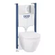 Grohe QuickFix Solido Euro Ceramic WC-készlet 5 az 1-ben Vortex öblítésű fali WC fehér