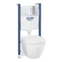 Grohe QuickFix Solido Euro Ceramic WC-készlet 5 az 1-ben Vortex öblítésű fali WC fehér