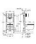 Grohe Solido Compact 5 az 1-ben WC szett tartállyal, fali WC-vel és króm nyomólappal