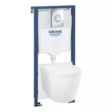   Grohe Solido Compact 5 az 1-ben WC-szett tartállyal, fali WC-vel, króm nyomólappal 103846SH00