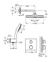 Grohe Grohtherm Rejtett zuhanyrendszer Tempesta 250 Cube-val, króm 1039950000