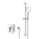 Grohe Cubeo falba süllyesztett zuhanycsaptelep Tempesta Cube 110 zuhanysín készlettel, króm 1053350000