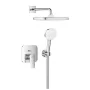 Grohe Cubeo falba süllyesztett két funkciós zuhanyrendszer Tempesta 250 fejzuhannyal és zuhanyszettel, króm 1053360000