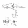 GROHE QuickFix Precision SmartControl falsík alatti szögletes termosztátos zuhanyrendszer, króm 1072460000