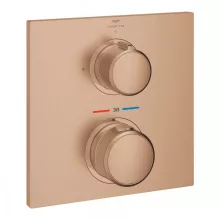   Grohe Allure 1 fogyasztós falsík mögötti termosztátos csaptelep, szálcsiszolt rose arany 19380DL2