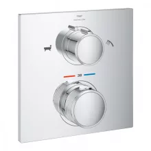   Grohe Allure termosztátos zuhanycsaptelep 2 fogyasztóhoz, zuhanyváltóval, króm 19446002