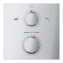 Grohe Allure termosztátos zuhanycsaptelep 2 fogyasztóhoz, zuhanyváltóval, króm 19446002