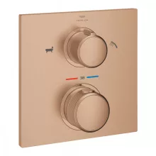   Grohe Allure termosztátos zuhanycsaptelep 2 fogyasztóhoz, zuhanyváltóval, szálcsiszolt rose arany 19446DL2