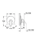 Grohe Eurostyle Cosmopolitan falba épített zuhanycsaptelep 19507002