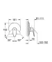 Grohe Eurodisc Cosmopolitan falba épített zuhanycsaptelep 19549002
