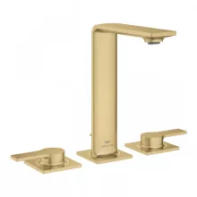  Grohe Allure 3-lyukas mosdócsaptelep húzórudas leeresztővel, M-es méret, szálcsiszolt világos arany 20188GN1