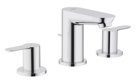 Grohe BauEdge háromlyukú mosdócsaptelep leeresztővel króm 20197000