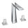 Grohe Allure Brilliant 3-lyukas pultra építhető mosdócsaptelep, rozsdamentes acél hatású 20634SD0